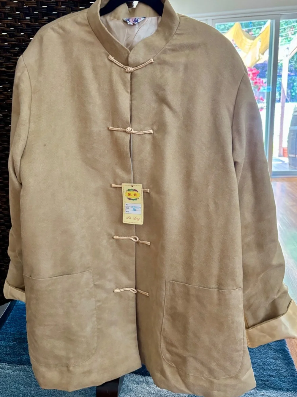 Zhongshan-style (中山装) jacket - Lilong, Beige, XL, pre-owned, new condition